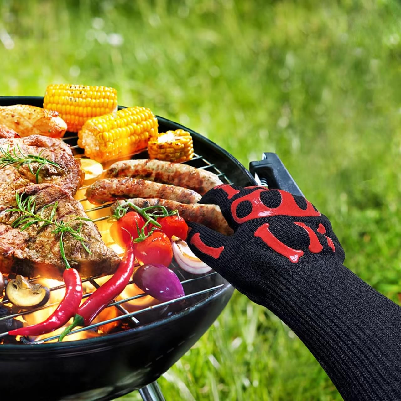 Heat Resistant Gloves for Grilling & Cooking - 1472℉ Protection with 5
