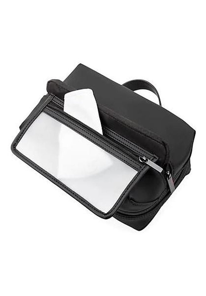 Bugatti x Edition 22 Premium Leather Toiletry Bag for Men - Travel Cosmetic Organizer with Multiple Pockets, Waterproof Design - Perfect for Business Trips, Gym, and Vacation Essentials