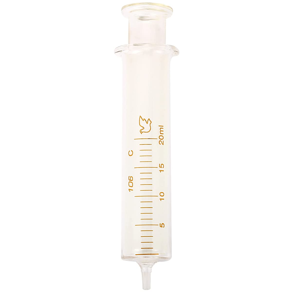 20ml Glass Syringe 2 Pack - Reusable Clear Scale Lab Sampler for Essential Oils, Liquid Measurement & Scientific Experiments | Durable Glass Material
