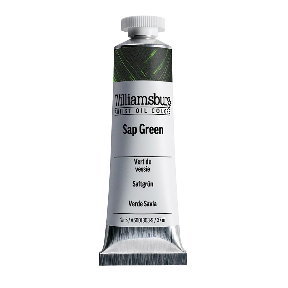 GOLDEN Williamsburg Artist Oil Colors - Sap Green, 37ml Tube | Professional Semi-Transparent Oil Paint for Canvas Painting & Fine Art
