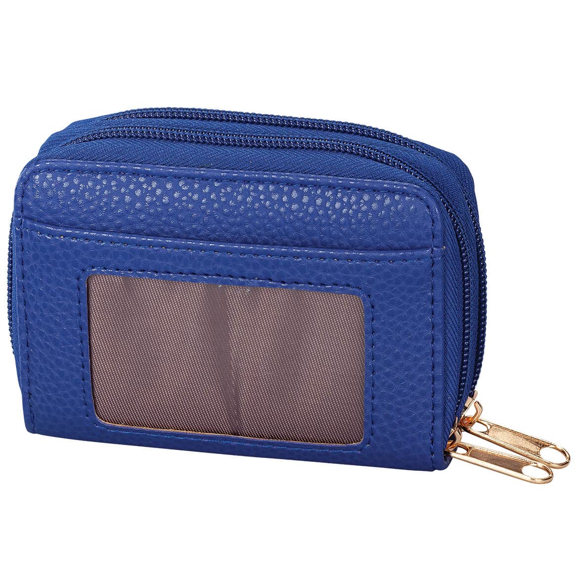 Fox Valley Traders RFID Blocking Zip Around Wallet for Women & Men - Slim Travel Wallet with Multiple Card Slots & ID Window - Perfect for Travel, Business & Everyday Use (Blue)
