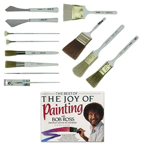 Bob Ross Landscape Brush Set - 13-Piece Oil Painting Kit with 