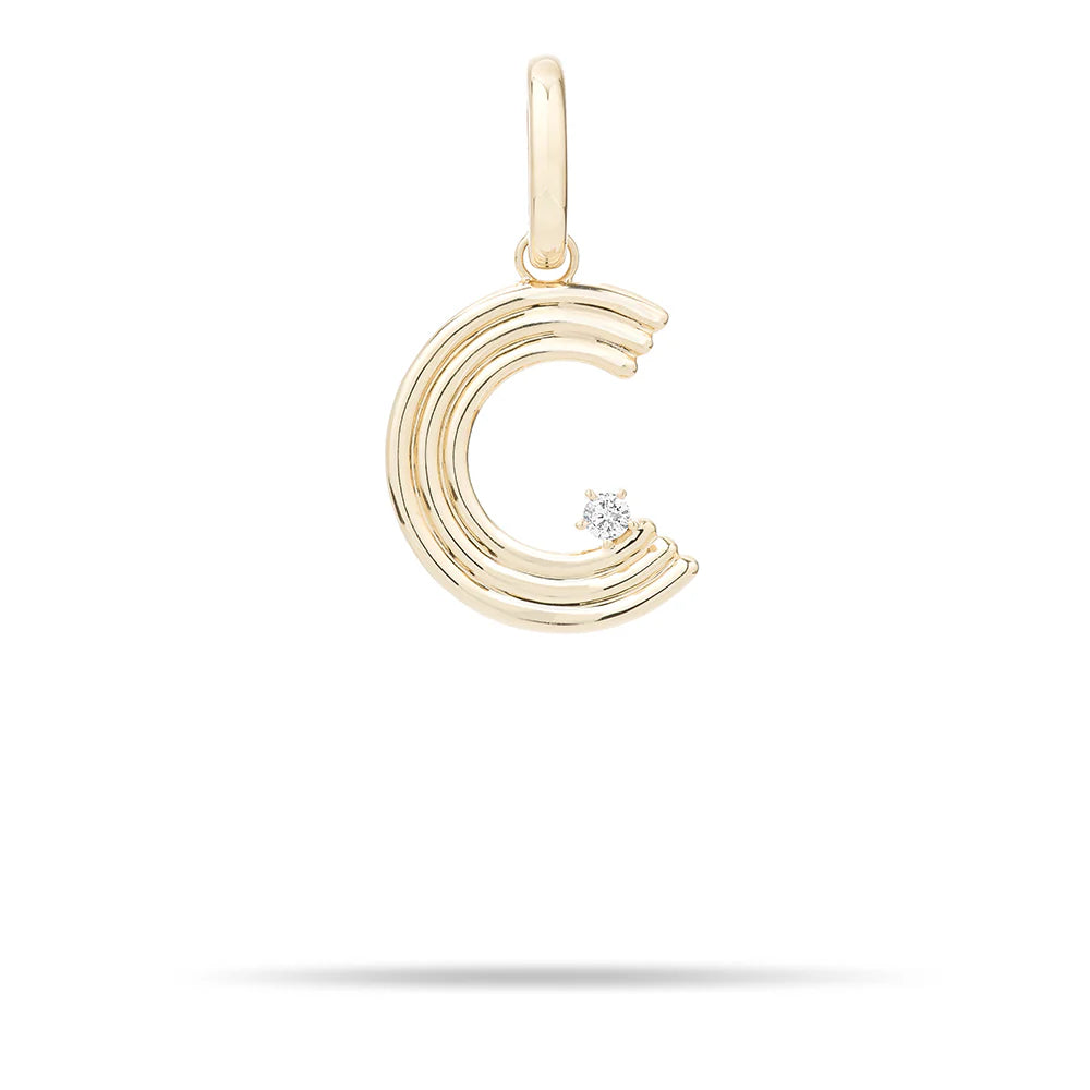 5.3mm Groovy Italian Chain Initial Necklace - Personalized Name Necklace for Women, Men - Trendy Gold & Silver Plated Jewelry Gift for Birthday, Anniversary, Valentine's Day - Perfect for Layering, Everyday Wear & Special Occasions