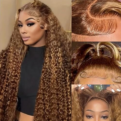 dark brown and blonde