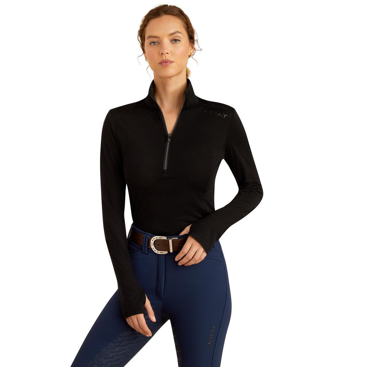 Ariat Women's Cheviot 1/4 Zip Baselayer Top - Moisture Wicking Thermal Shirt for Cold Weather - Perfect for Hiking, Horseback Riding & Outdoor Activities