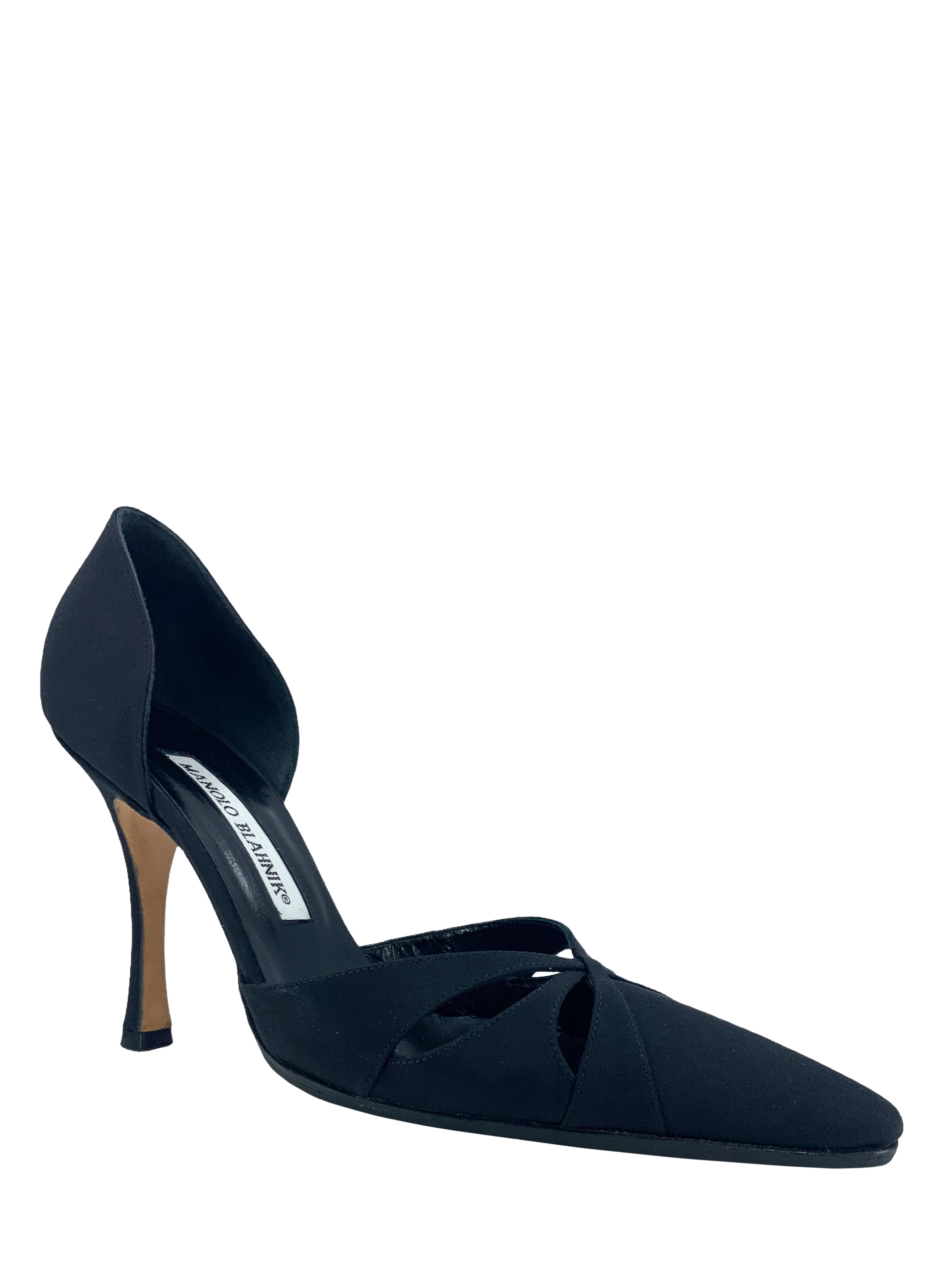 Manolo Blahnik Butterfly Silk Pumps Women's Size 5.5 - Elegant High Heel Shoes for Weddings, Parties & Special Occasions