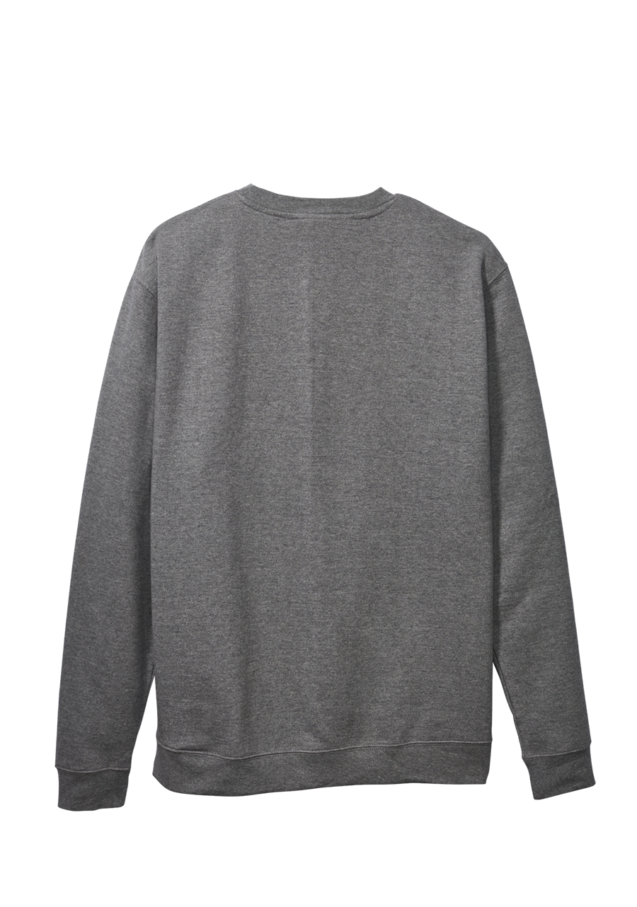 Rosas Crew Sweatshirt for Women - Soft Cotton Pullover Hoodie in Dark Heather Gray & Gray | Casual Wear, Lounge, Street Style Fashion