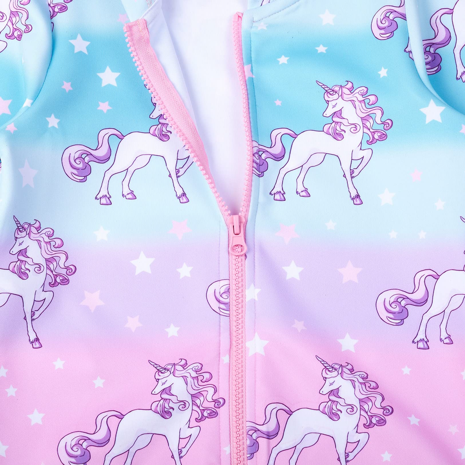 Unicorn Zip Up Hoodie for Girls with Pockets - Cute Pullover Sweatshirt for School, Playdates & Outdoor Activities