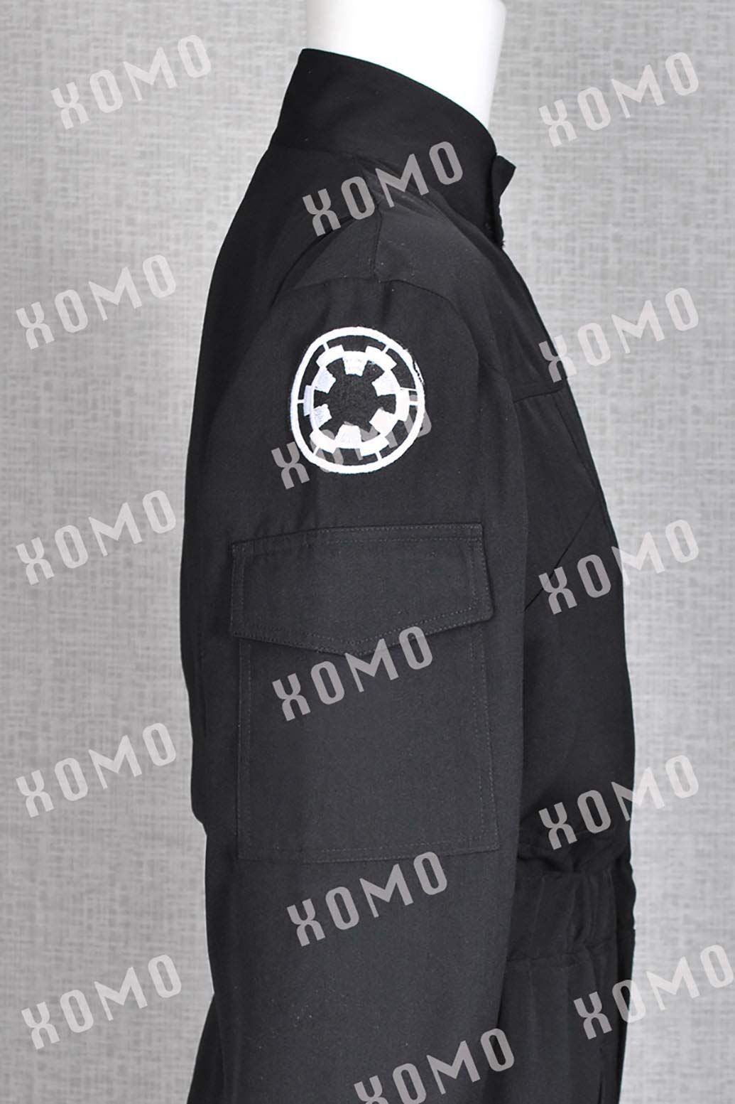 XOMO Imperial Flightsuit Cosplay Costume - Black Military Uniform Jumpsuit for Star Wars, Halloween & Cosplay Events - Premium Quality Adult Costume for Movie Fans & Collectors