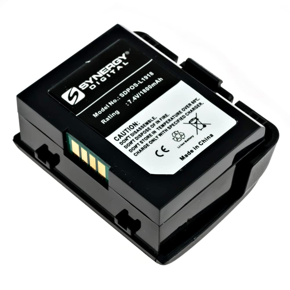 Synergy Digital VeriFone BPK268-001-01-A Replacement Battery Combo Pack - 2 x SDPOS-L1918 Batteries for VeriFone VX520, VX680 POS Systems - Perfect for Retail Stores & Restaurants
