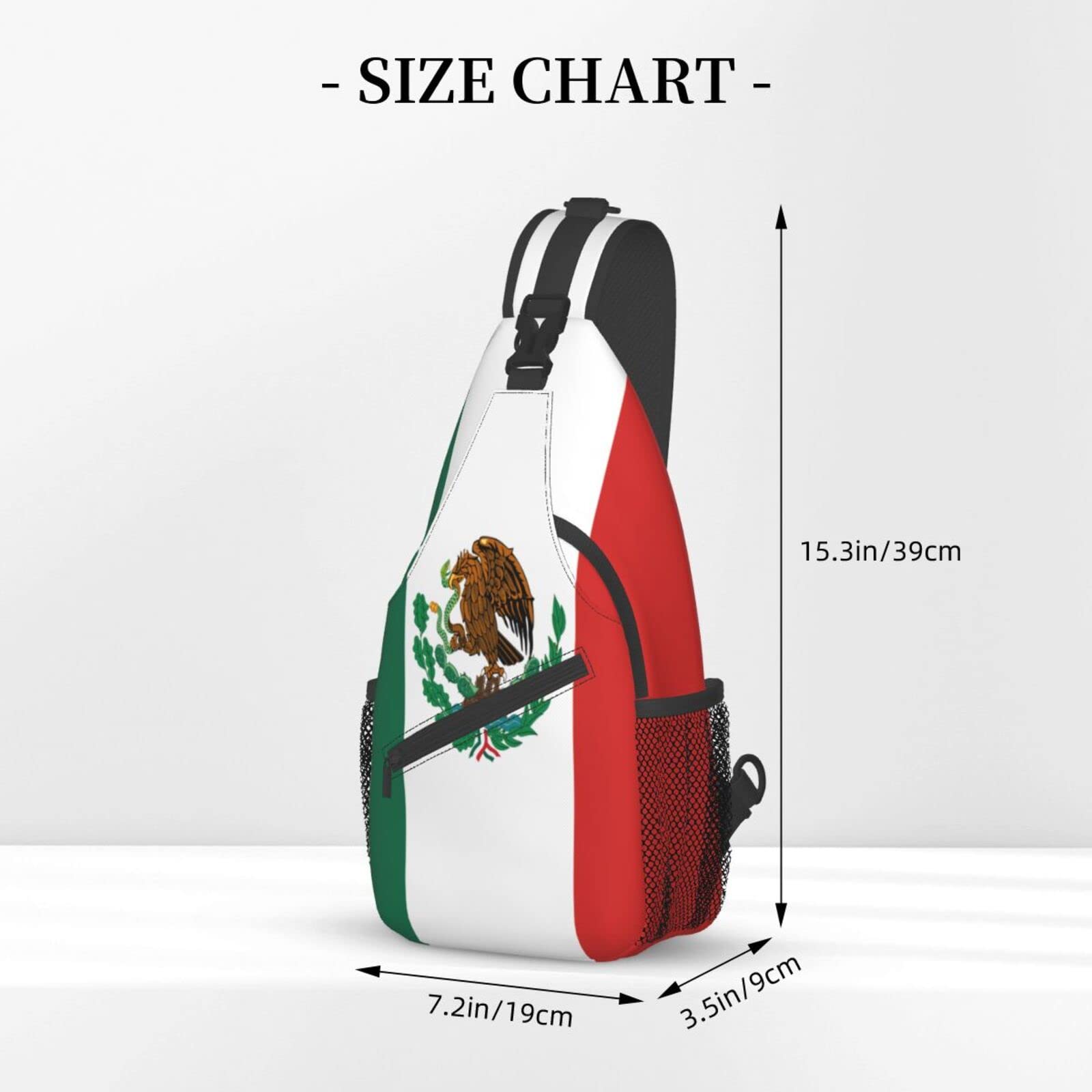 Mexico Flag Crossbody Sling Bag - Unisex Travel & Hiking Backpack for Outdoor Adventures