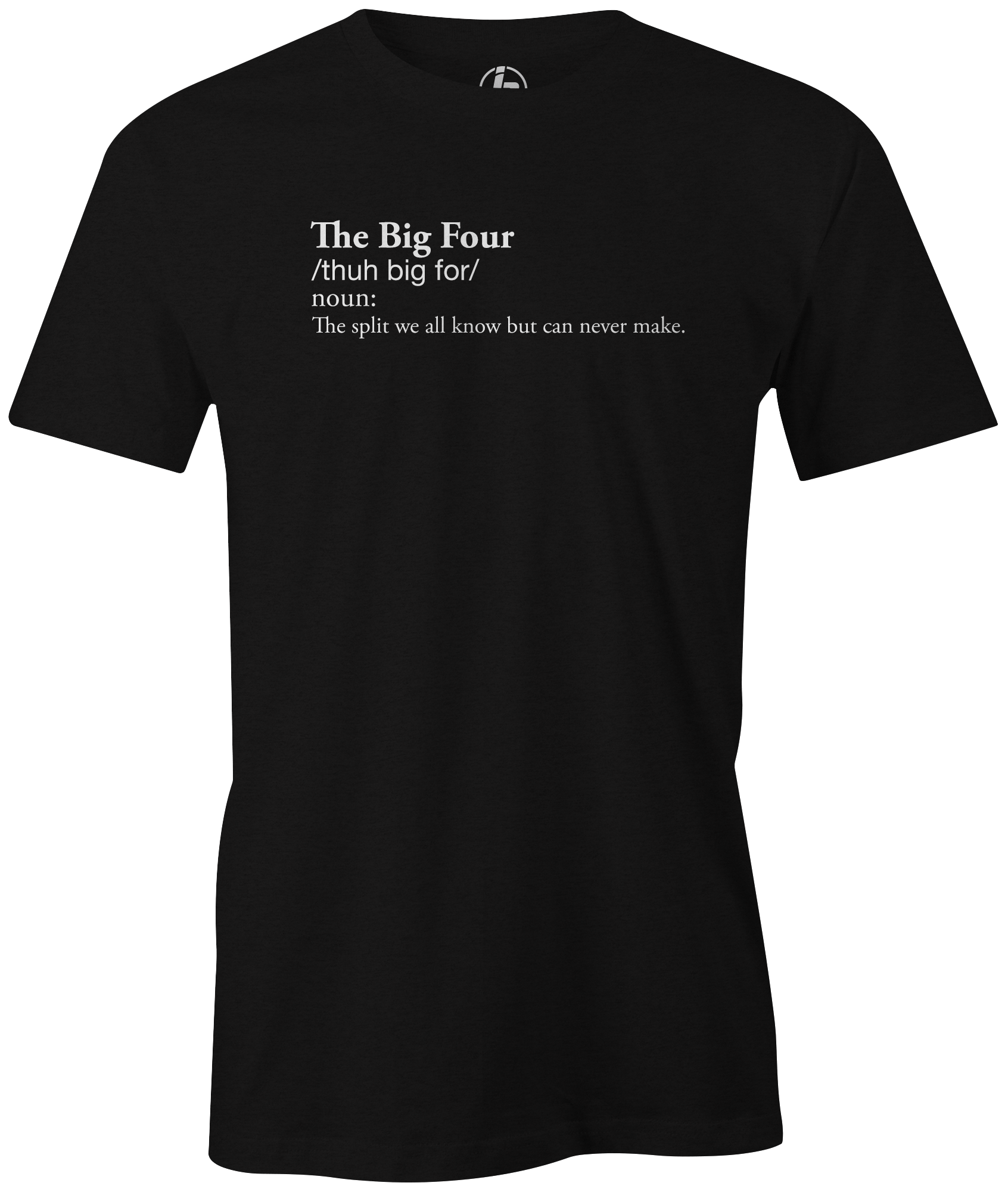 The Big Four Bowling Split Bowler Shirt - Vintage Style Bowling T-Shirt for Men & Women - Perfect for Bowling Leagues, Tournaments & Casual Wear