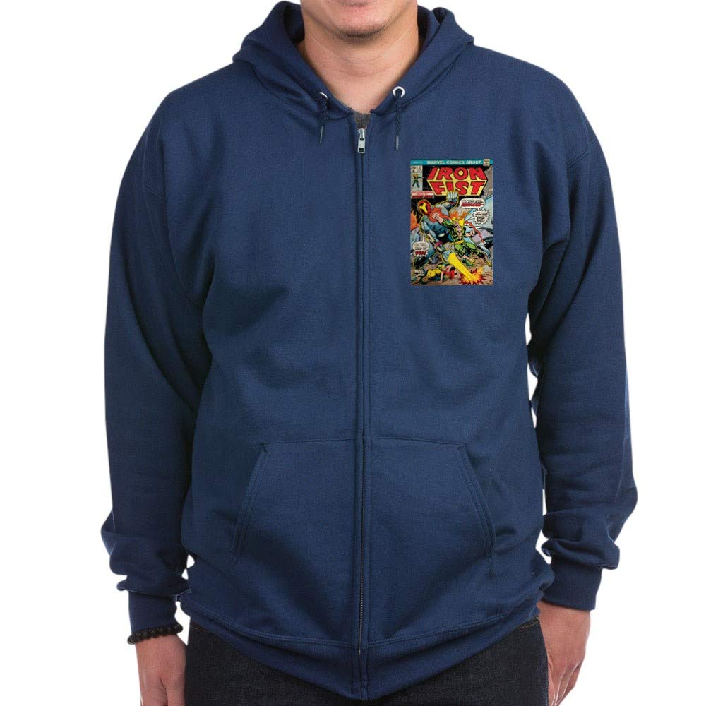 Iron Fist Comic Zip Hoodie - Dark Marvel Superhero Pullover Sweatshirt for Men & Women | Casual Wear, Cosplay, Gift for Comic Fans