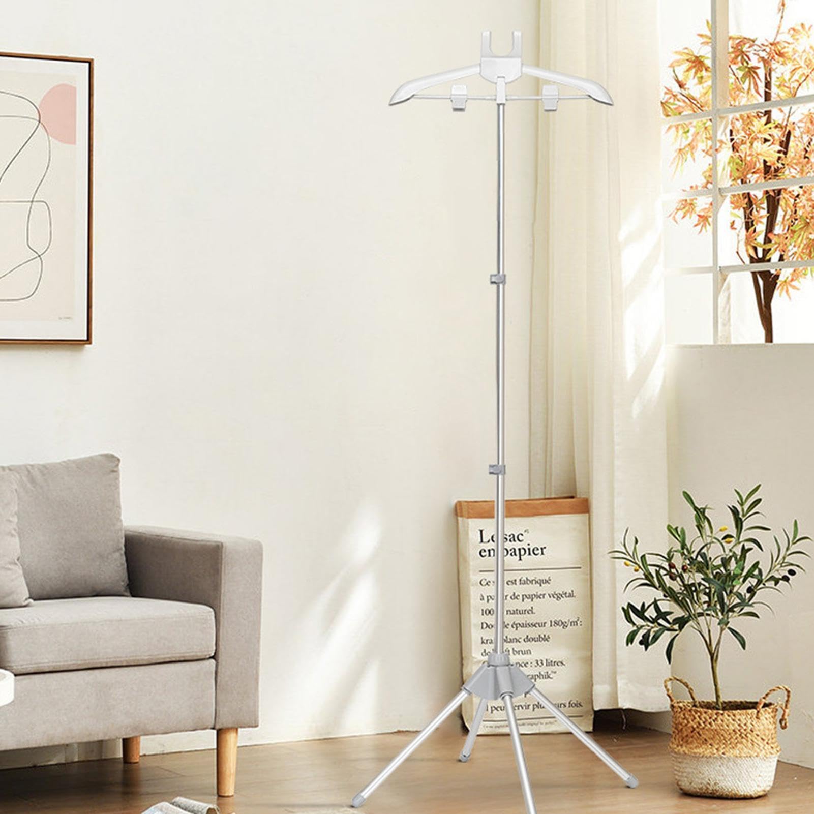 Adjustable Clothes Steamer Stand - Portable Garment Steamer Rack with Hanger for Wrinkle-Free Clothes | Perfect for Travel, Home, and Professional Use