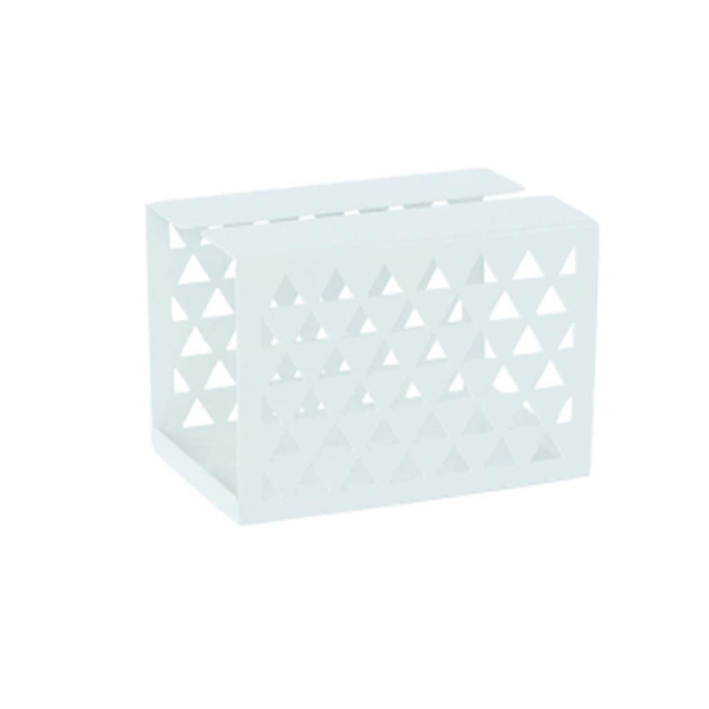 Stylish Iron Tissue Box Cover - Decorative Napkin Paper Holder for Kitchen & Bathroom Countertop - Perfect Gift Idea (Small White) - Ideal for Home Decor & Hostess Gifts