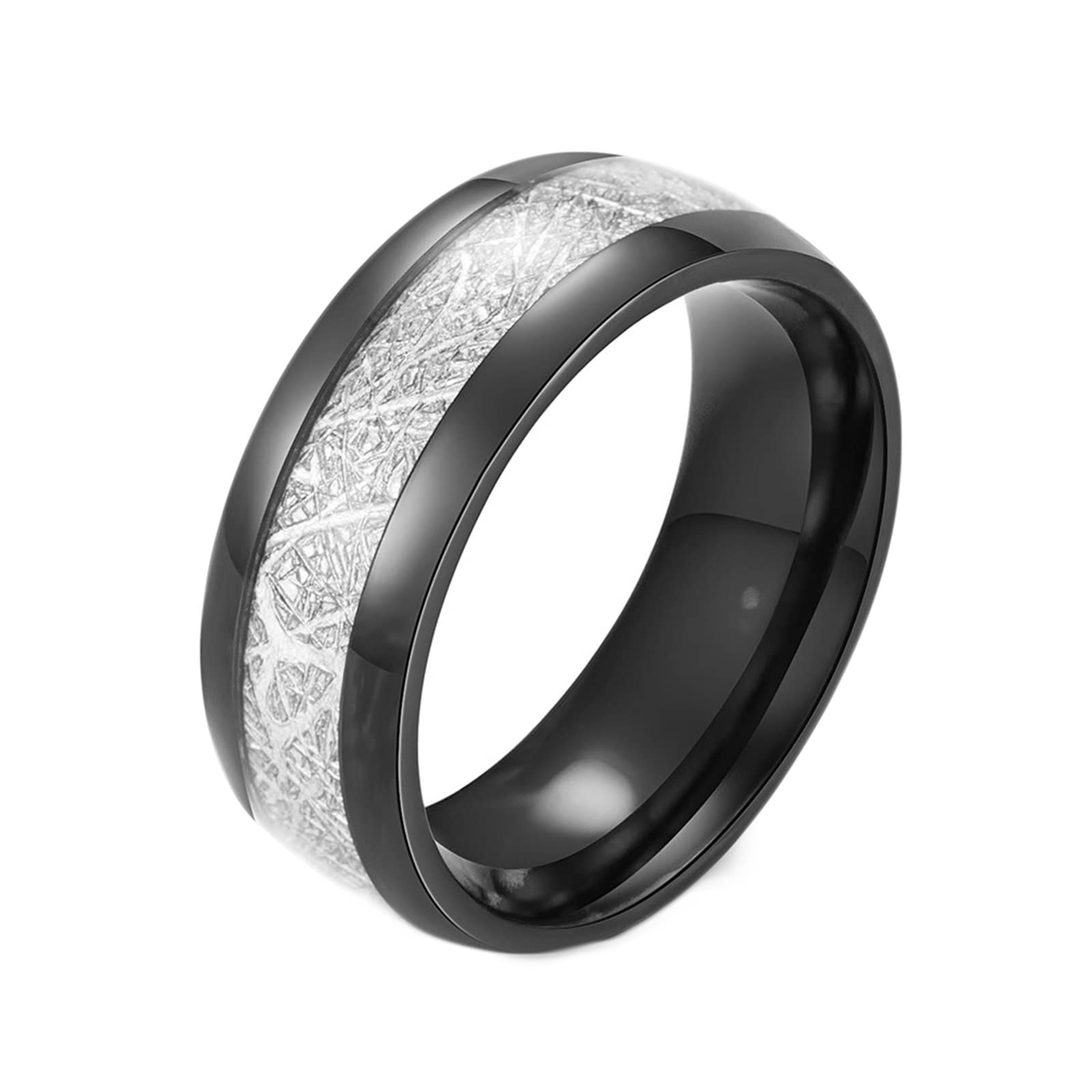 Aokarry Stainless Steel Promise Rings for Men - Polished Engagement Band with Unique Branches Design - Perfect for Anniversaries, Proposals & Gifts