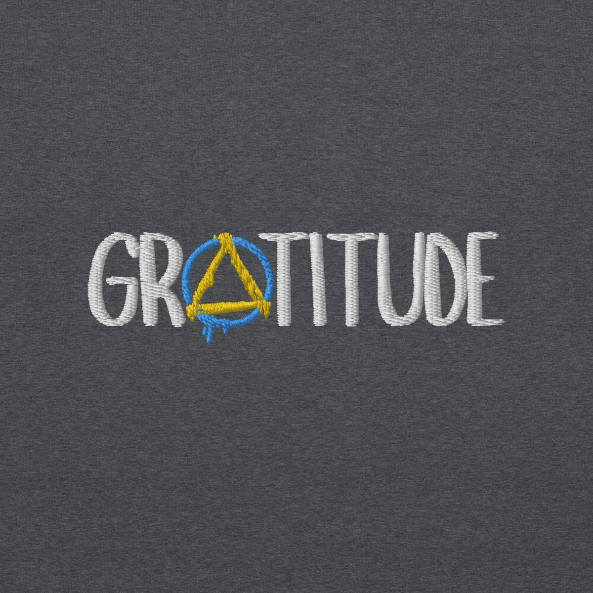 Gratitude Embroidered Unisex Sweatshirt | Comfortable Pullover Hoodie for Men & Women | Perfect for Casual Wear, Thanksgiving Gifts & Everyday Outfits
