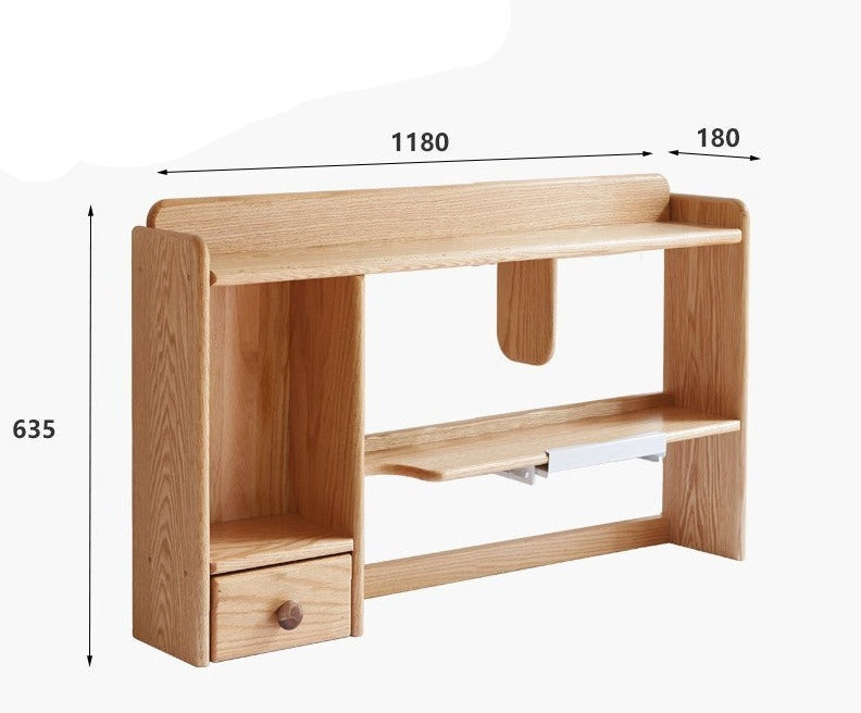 Solid Oak & Beech Wood Bookshelf - Sturdy Wooden Shelf for Home, Office & Library - Perfect for Organizing Books, Decor & Storage