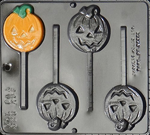 Halloween Pumpkin Jack O'Lantern Lollipop & Chocolate Candy Molds Set - Item 928 | DIY Candy Making, Party Favors, Trick or Treat Decorations | Perfect for Halloween Parties, Baking, and Holiday Treats