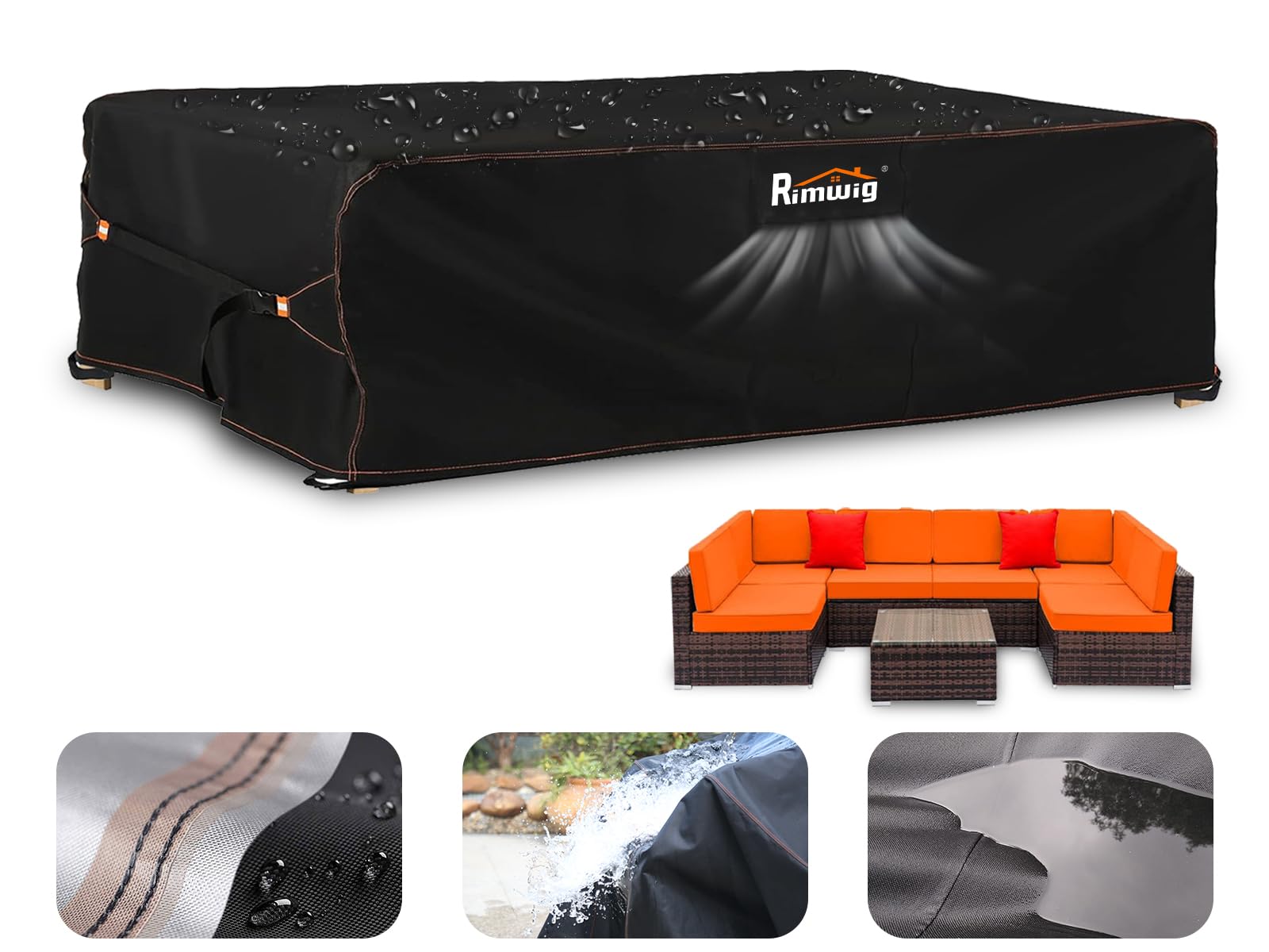 Extra Large Waterproof Patio Furniture Covers Set - Heavy Duty 110