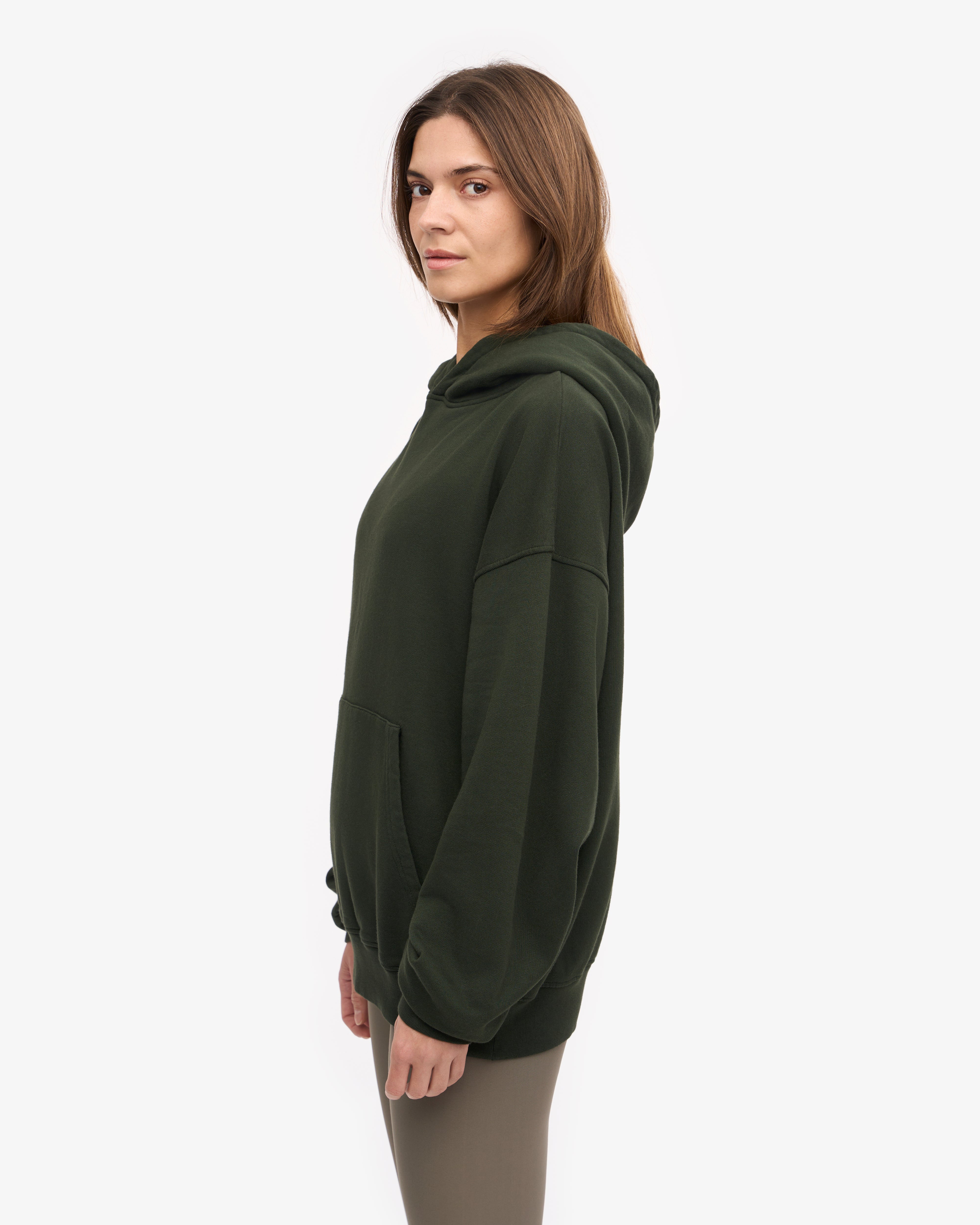 Organic Oversized Hoodie - Soft & Cozy Pullover Sweatshirt for Men & Women - Hunter Green - Perfect for Casual Wear, Lounge & Outdoor Activities