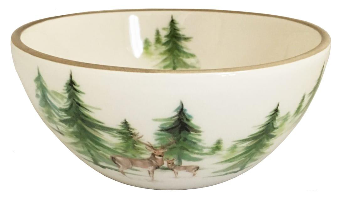 Wild Evergreen Everyday Bowl - Eco-Friendly Bamboo Serving Bowl for Salads, Snacks & Cereal - Perfect for Home, Office & Outdoor Picnics
