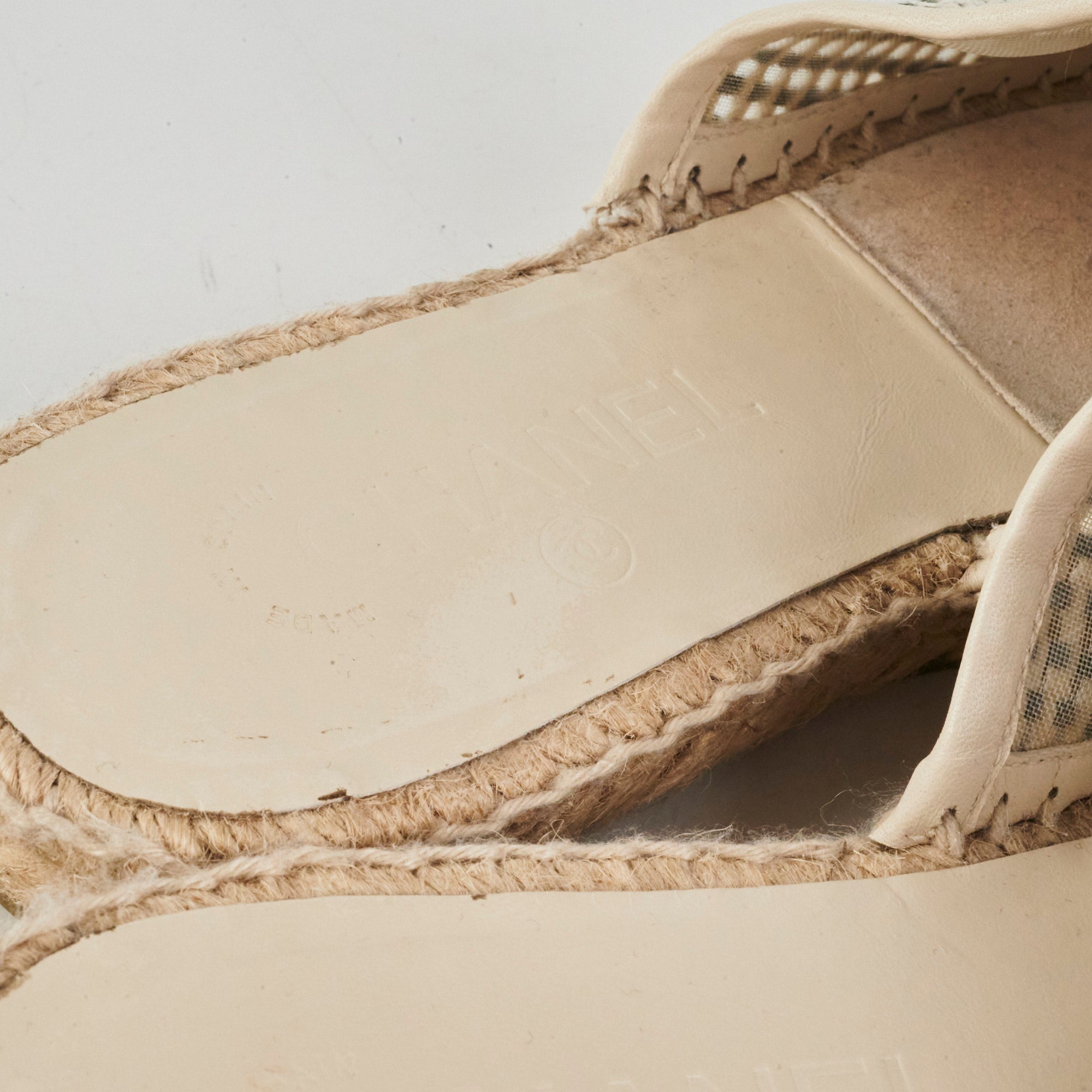 Chanel CC Logo Espadrille Flap Shoes Women's Size 37 - Perfect for Summer Outfits, Beach Vacations & Casual Chic Style