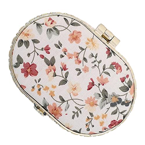 Vintage Folding Makeup Mirror - Double Foldable Vanity Mirror with Oval Design for Women | Perfect for Purse, Handbag, Office & Travel | Portable Cosmetic Mirror for Touch-ups On-the-Go