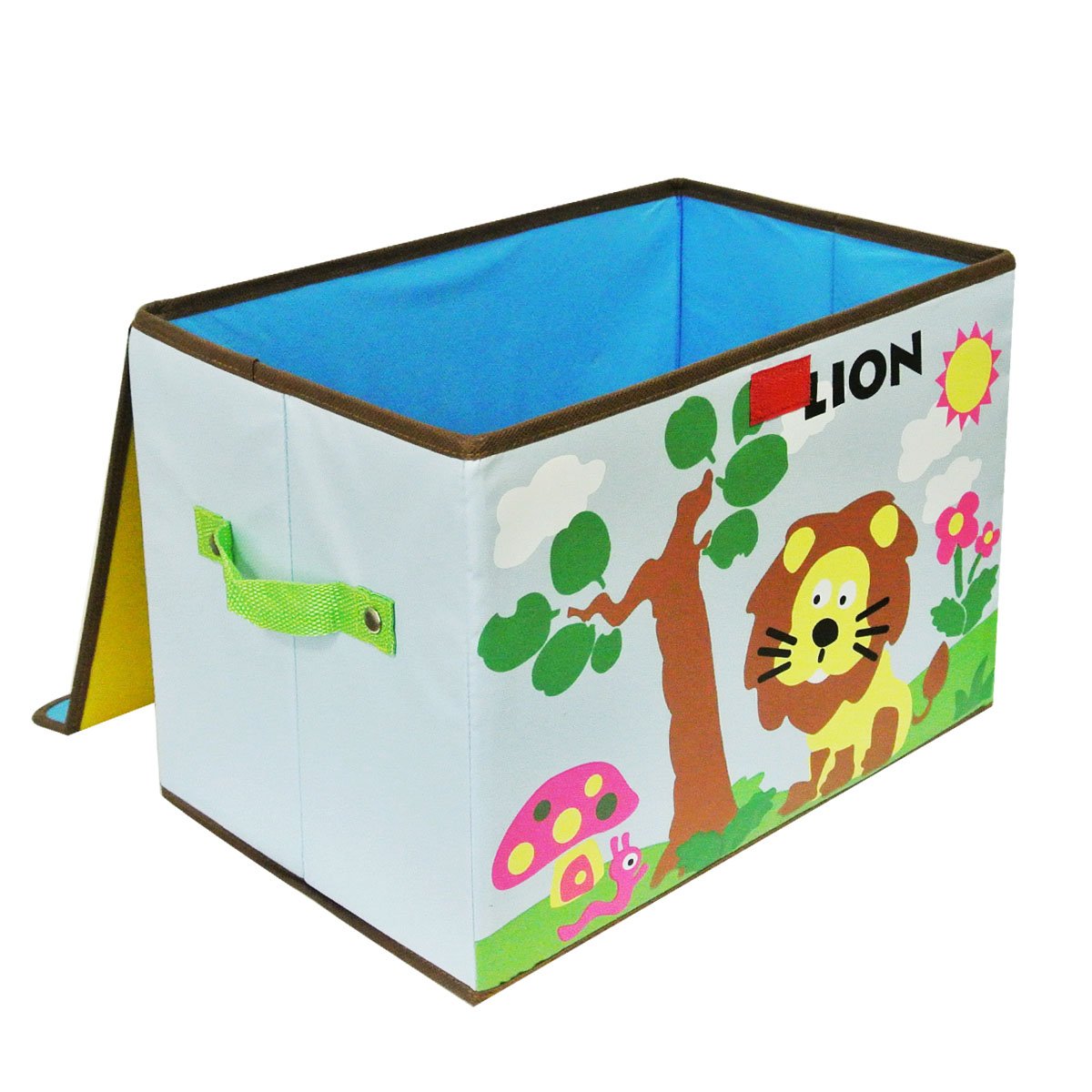 Wrapables® Kids Fabric Storage Bin for Toys, Clothes & Organizing - Lion Design Playroom & Nursery Storage Solution