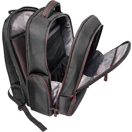 Professional Laptop Backpack for Men & Women - TSA Approved 17 Inch Laptop Bag Compatible with MacBook Pro 16-17 Inch - Durable Work & Travel Backpack with USB Charging Port - Perfect for Business, College & Commuting (Black/Red)