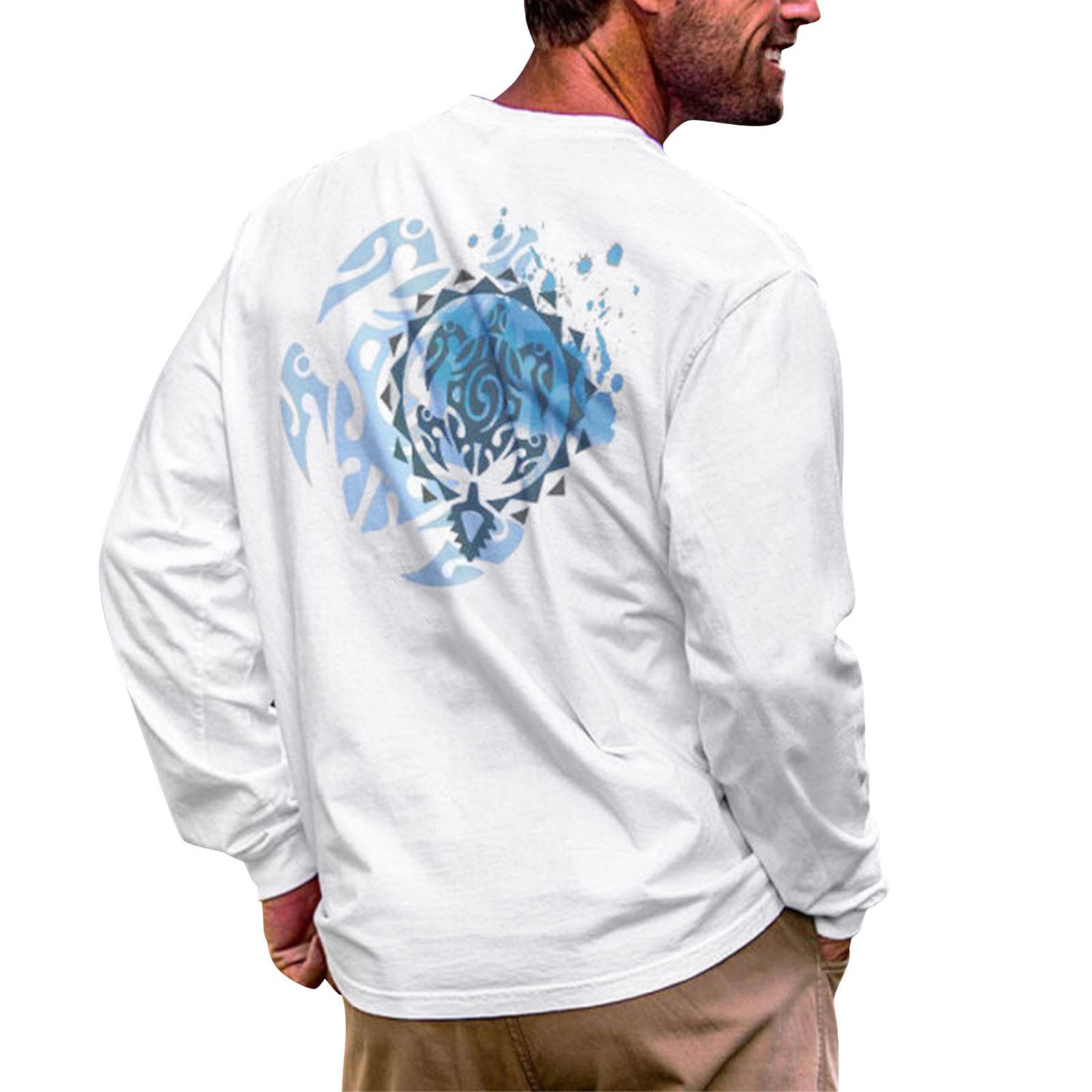 Men's Baseball T-Shirt | Skull & Weapons Graphic Long Sleeve Tee | Dustin Tees Club Shirt | Novelty Cosplay Costume Top | Tall Size White Sweatshirt for Men | Perfect for Halloween Costumes, Comic Con Events & Baseball Fan Gifts