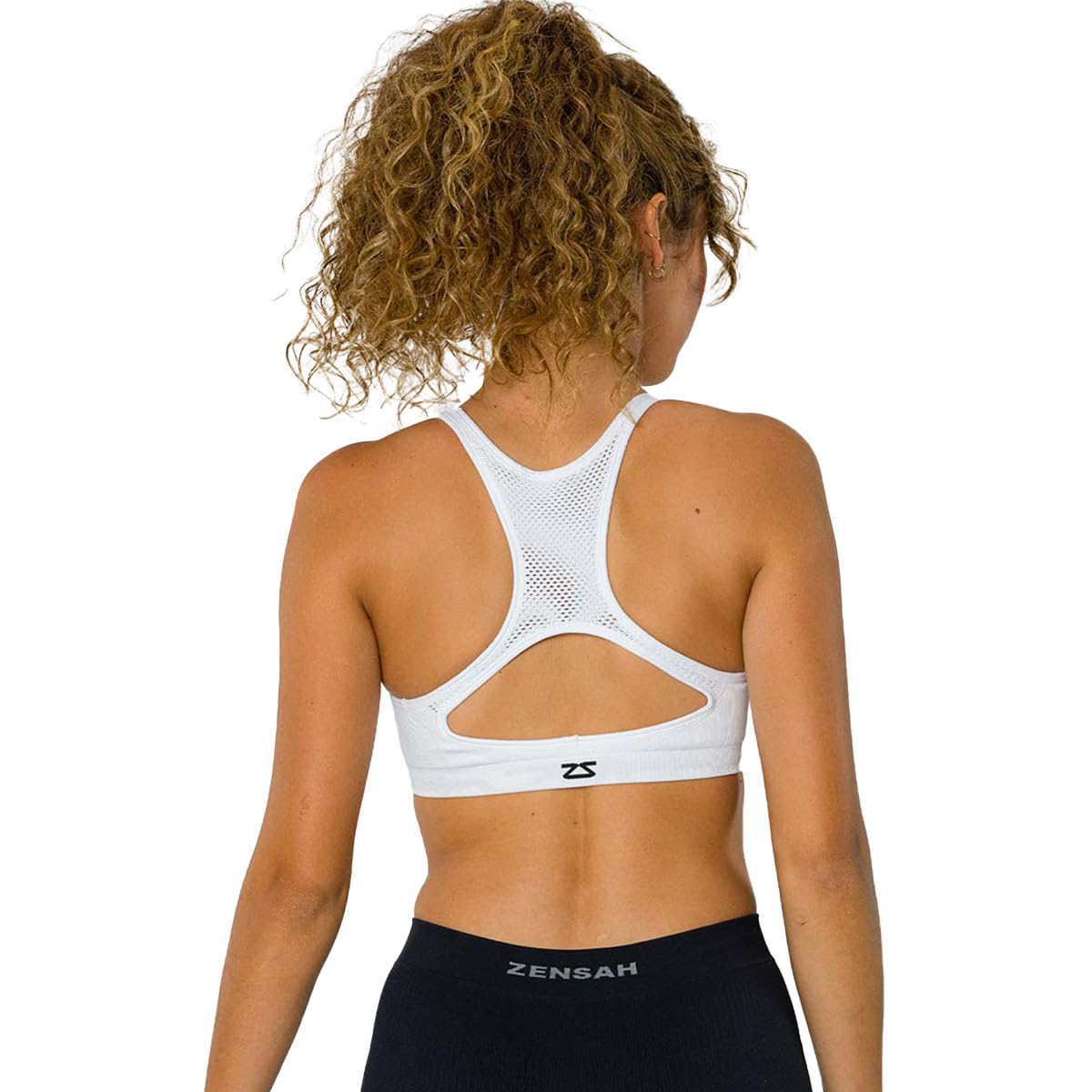 Zensah Racey Running Sports Bra for Women - Low Impact Workout, Gym & Yoga Support Racerback Top - Perfect for Running, Training & Active Lifestyles