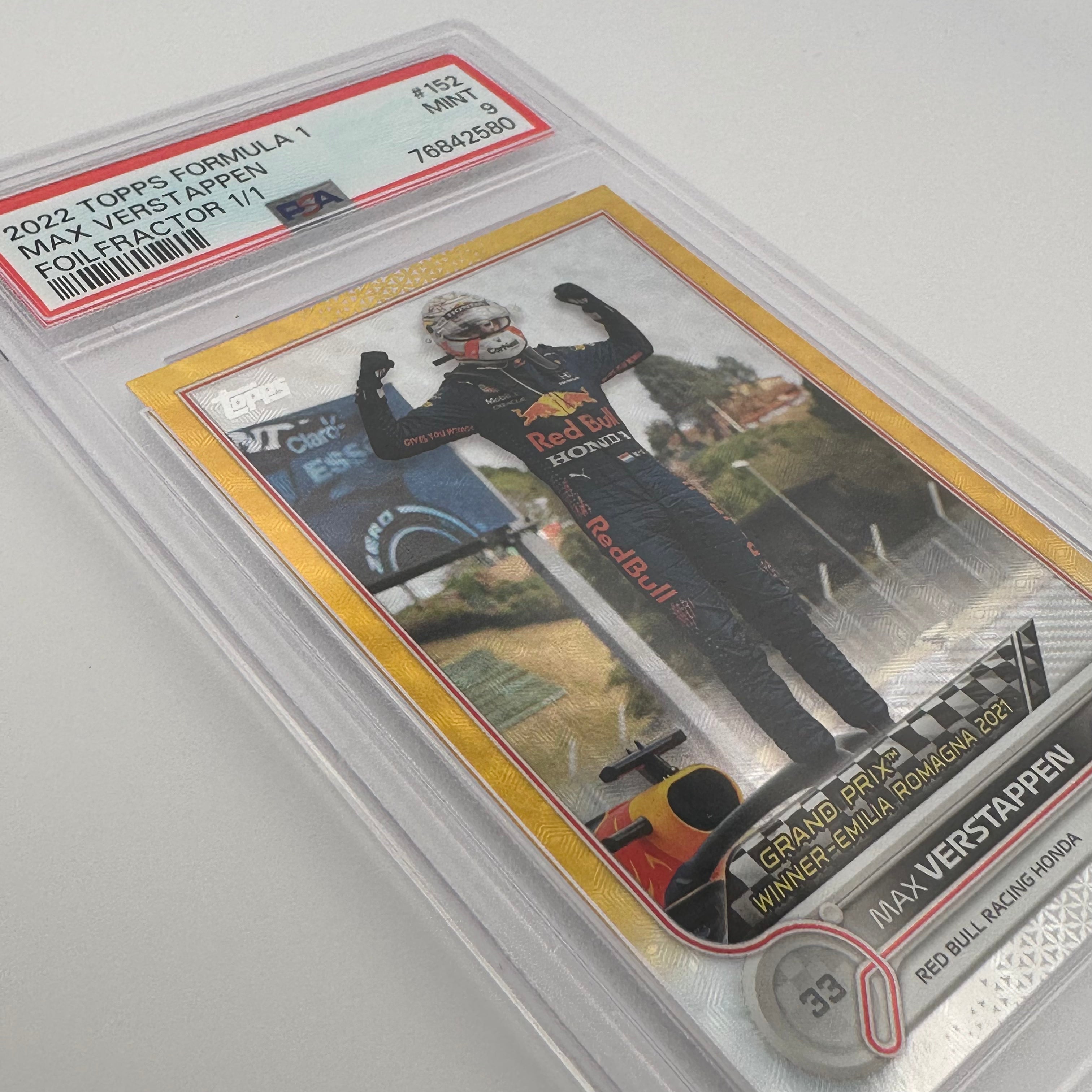 PSA 9 1/1 Max Verstappen #152 Foilfractor Trading Card - Rare Collectible for Sports Memorabilia & F1 Racing Fans - Perfect for Display, Investment, and Gifting