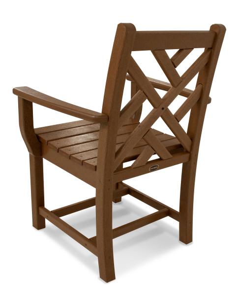 Polywood Chippendale Dining Arm Chair - Classic Outdoor/Indoor Patio Furniture - Perfect for Dining Room, Garden, and Backyard Relaxation