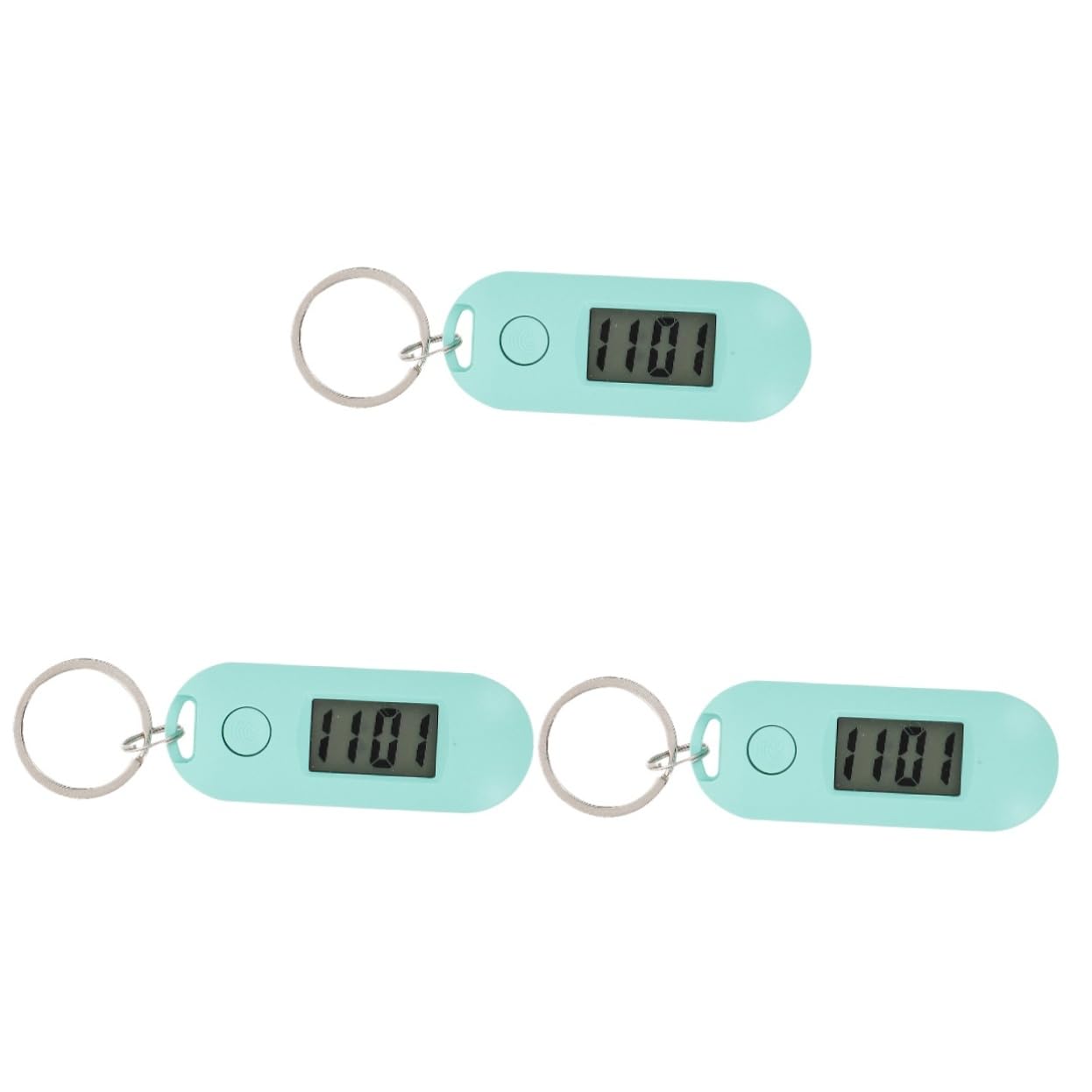 FOYTOKI Digital Pocket Watch - 3pcs Electronic Keychain Watch with Clip, Plastic Band for Nurses, Key Rings & Hang Tags - Perfect for Nursing Shifts, Keychains & Gift Giving