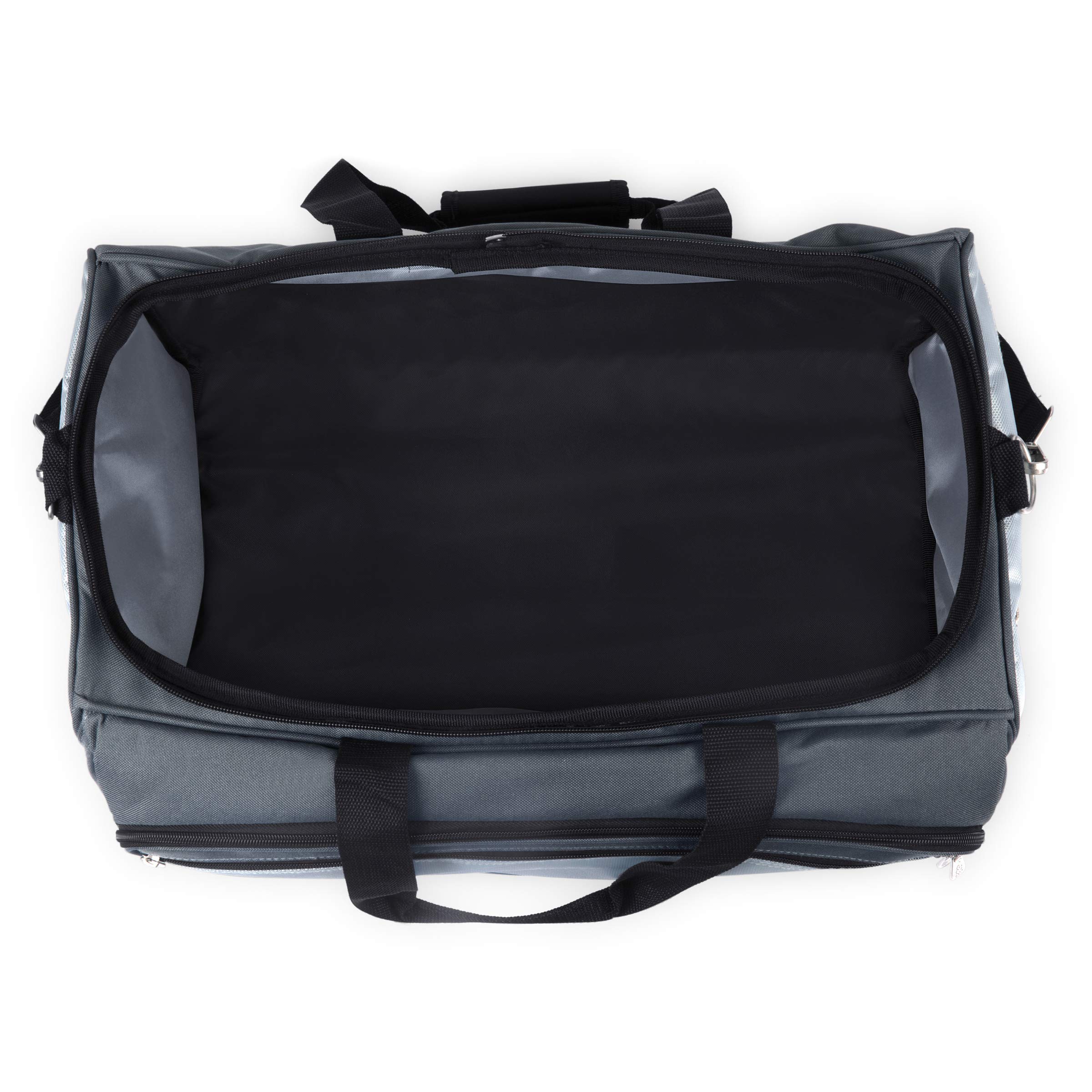 ONIVA - Picnic Time Brand Buccaneer Portable Charcoal Grill & Cooler Tote Combo (Black with Gray Accents) - Perfect for Camping, Beach Outings, and Backyard BBQs