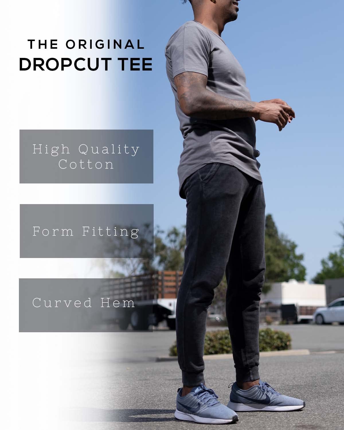 ShirtBANC Men's Dropcut Hipster Shirts 6 Pack - Long Length Hip Hop T-Shirts for Streetwear & Urban Fashion | Perfect for Casual Wear, Concerts, and Hip Hop Events