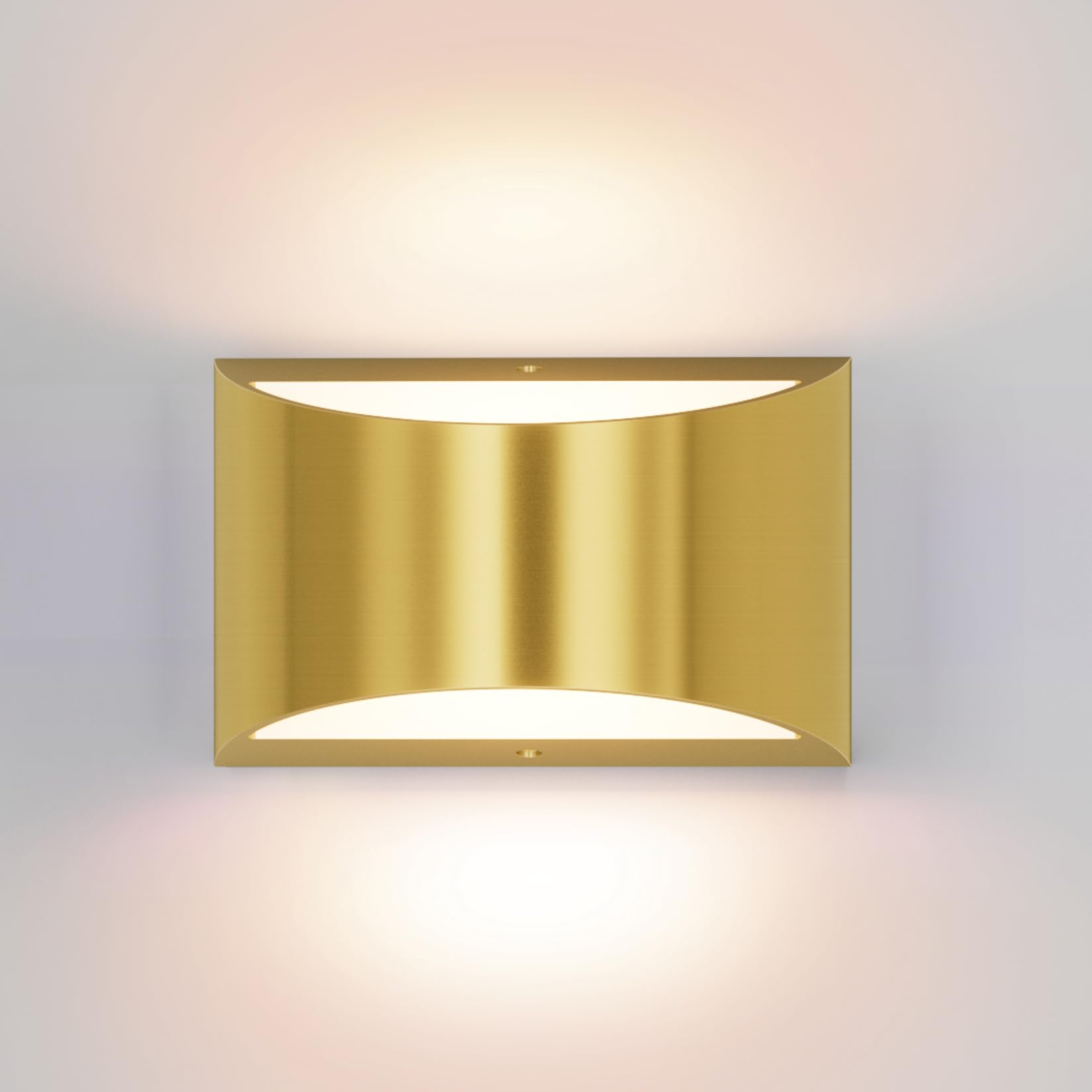 Aipsun Brushed Brass Wall Sconce - Hardwired Up Down Wall Light Fixture for Living Room, Bedroom, Hallway - 1 Pack Indoor Wall Mount Lighting with Warm White 3000K G9 Bulbs - Perfect for Ambient Lighting in Home Decor & Interior Design