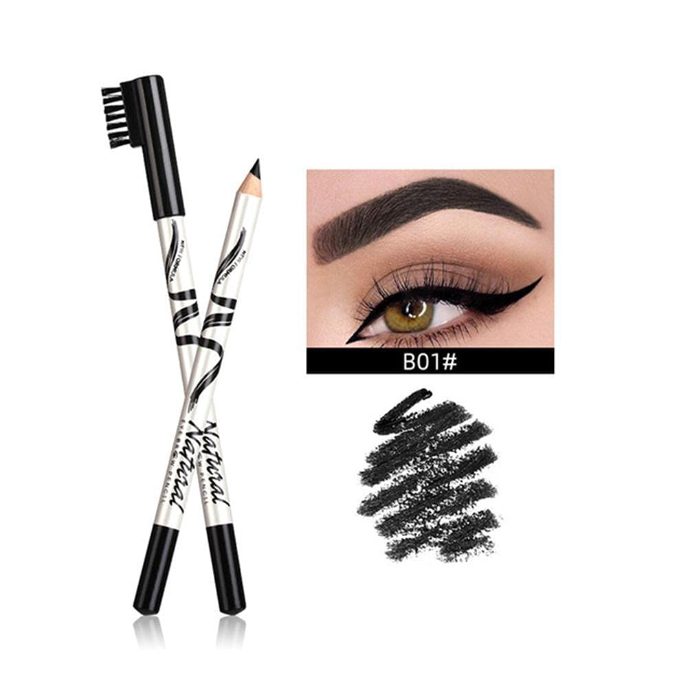 Professional Waterproof Eyebrow Pencil with Brush - Smudge Proof, Anti-Sweat Eyebrow Enhancer & Tint Pen for Natural Looking Brows - Perfect for Daily Makeup, Cosplay, and Professional Makeup Artists