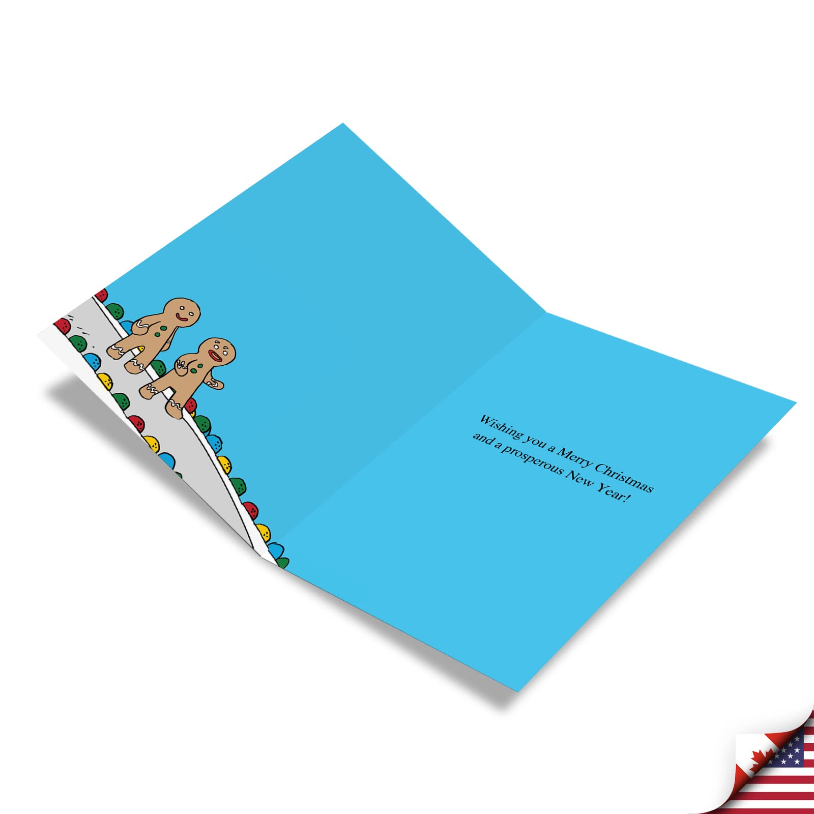 Funny Christmas Cards with Cartoon Animals - Boxed Set of 12 Merry Holiday Greeting Cards (1 Design) - Perfect for Office Exchanges, Family Gifts & Festive Mailings