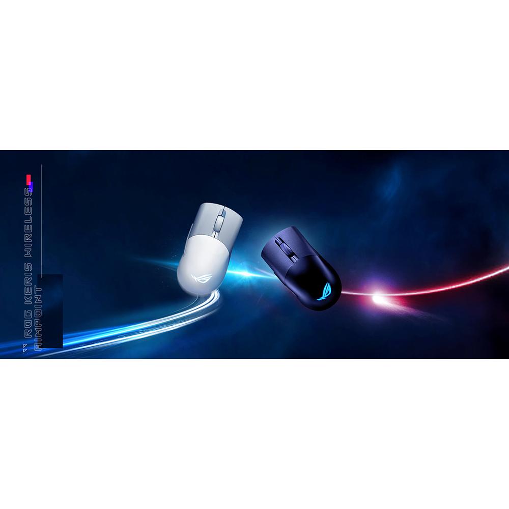 ASUS ROG Keris WL AimPoint Wireless Gaming Mouse - 36K DPI, White - Perfect for FPS, MOBA & Esports Gaming