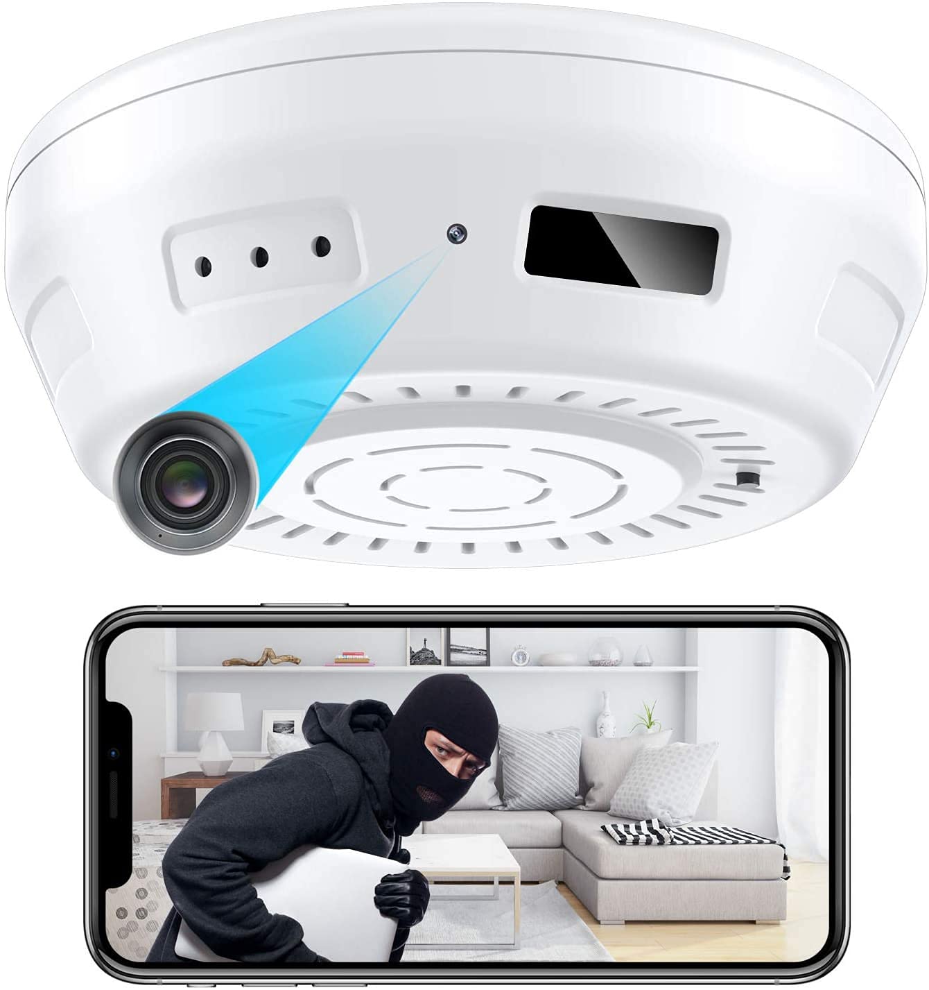 FORTHAUS Hidden Camera Smoke Detector WiFi - Wireless Nanny Cam with Smartphone App | 180-Day Battery Life, Night Vision, Motion Detection, Wide-Angle Lens | Ideal for Home Security, Baby Monitoring & Indoor Surveillance