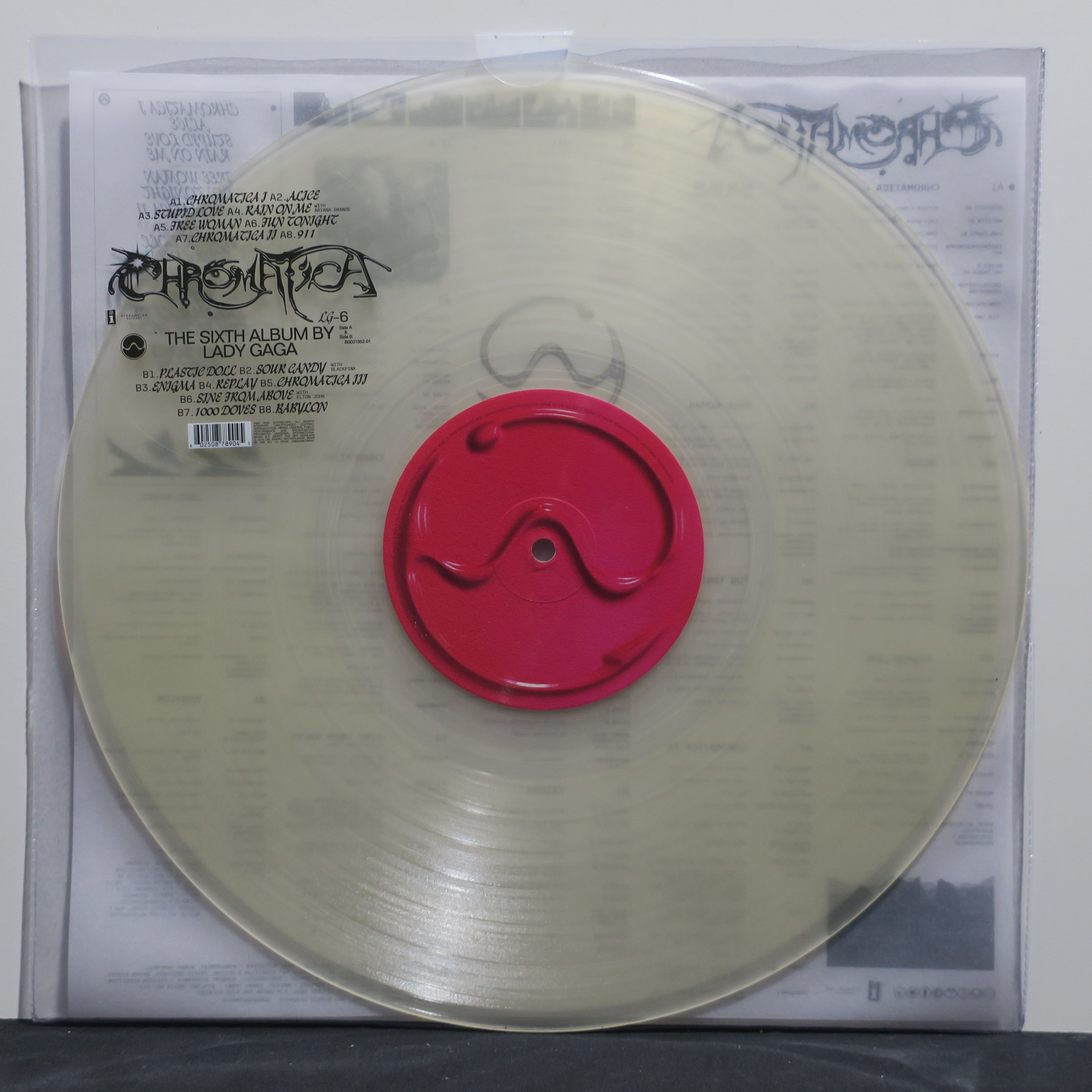 Lady Gaga 'Chromatica' Clear Vinyl LP Record – Limited Edition Pop Music Album for Collectors & Fans – Perfect for Home Listening & Gifts