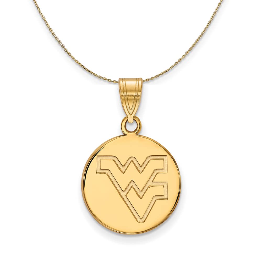 14k Yellow Gold WV Disc Necklace - Perfect for Gifts & Graduation