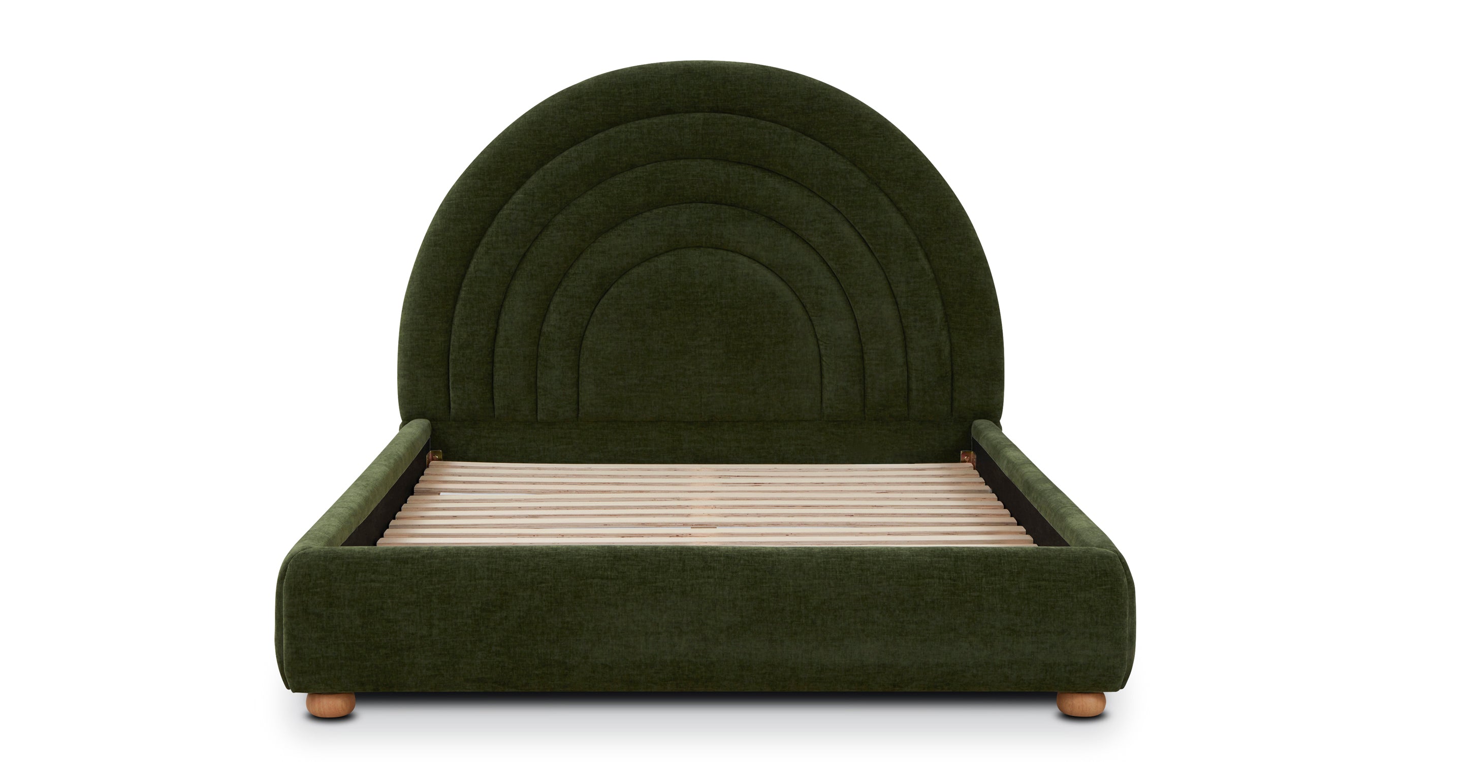 Juno Bed - Premium Queen Size Bed Frame with Upholstered Headboard, Sturdy Metal Legs & Easy Assembly - Perfect for Modern Bedrooms, Guest Rooms & Apartments