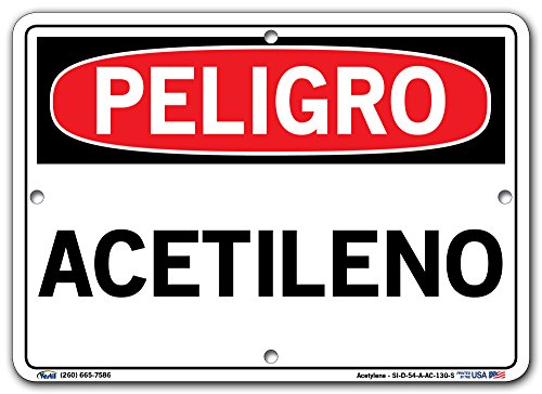 VESTIL DANGER SIGN SI-D-54-A-AC-130-S Aluminum Composite Safety Sign .130