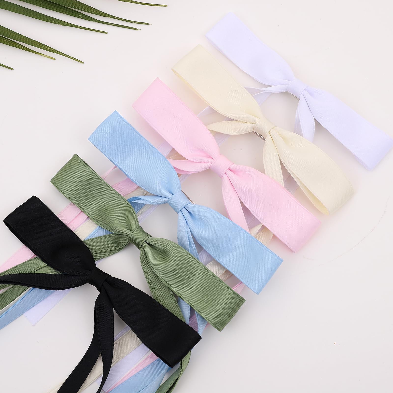 Elegant Hair Bow Clips for Girls & Women - Fashionable Tassel Ribbon Bows with Long Tail, Preppy Bowknot Claw Clips | Perfect Hair Accessories for Parties, Weddings & Daily Wear