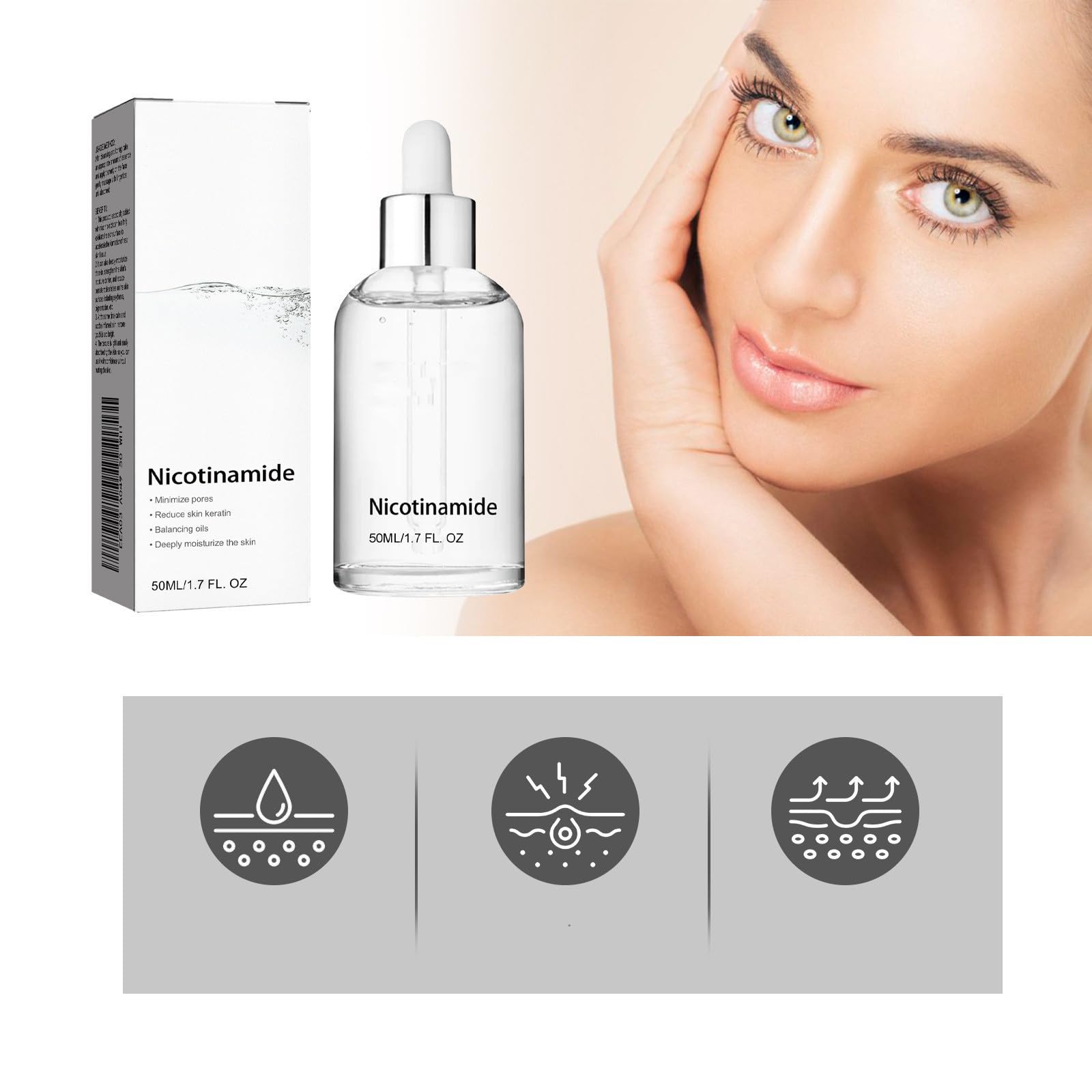Niacinamide Serum for Freckles & Blemish Removal - Brightening Facial Treatment for Dark Spots & Hyperpigmentation | Perfect for Daily Skincare Routine & Nighttime Use