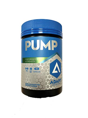 Adapt Nutrition Pump 80 Caps - Pre Workout Supplement for Muscle Pump & Performance - Ideal for Gym, Bodybuilding & Fitness Training