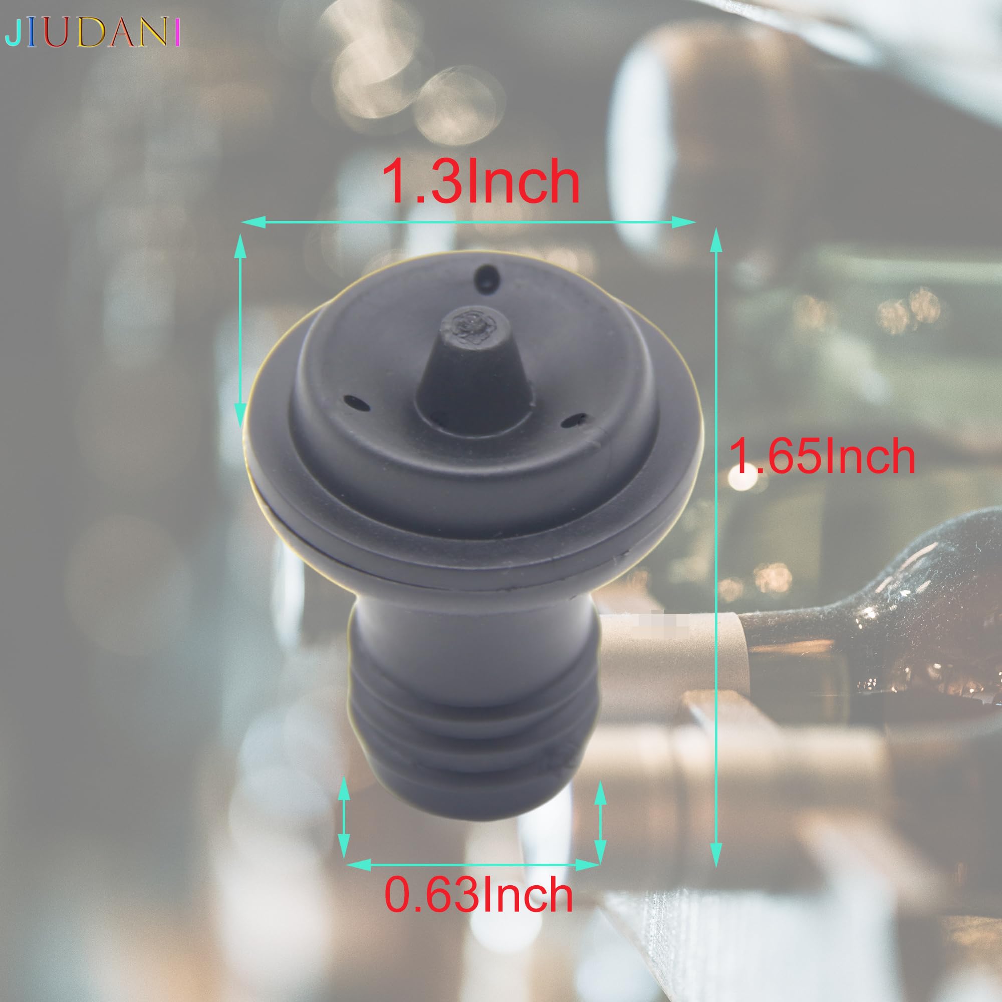 6-Pack Wine Vacuum Stoppers - Premium Rubber Wine Bottle Corks for Wine Saver Pumps | Preserves Wine Freshness & Flavor | Ideal for Home Bars, Restaurants & Wine Cellars